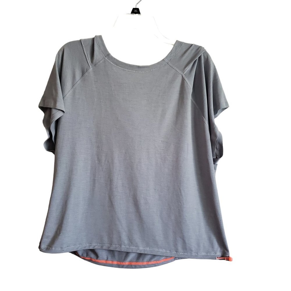 Athleta Hooded Short Sleeve Pull Over‎ Cover Up Blouse Medium - Picture 2 of 15